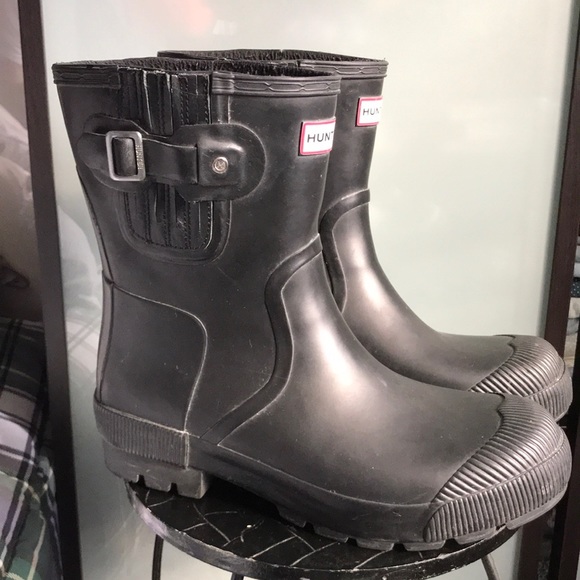 hunter original short rain boots mens